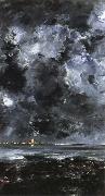 August Strindberg the city oil painting